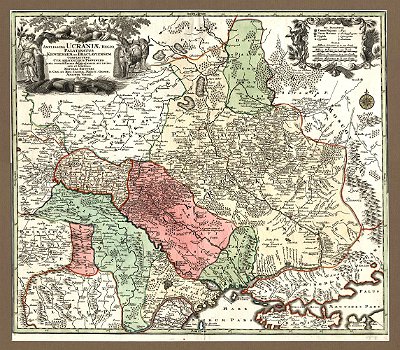 Старинная карта Украины 