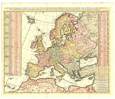 Антикварная карта Европы 