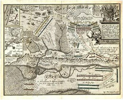 Детальная  карта битвы под Полтавой 